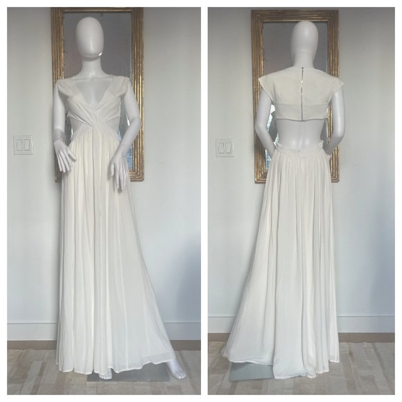 NWOT Proenza Schouler Ivory Gown Small Romantic Flowing Wedding Dress - Picture 9 of 13